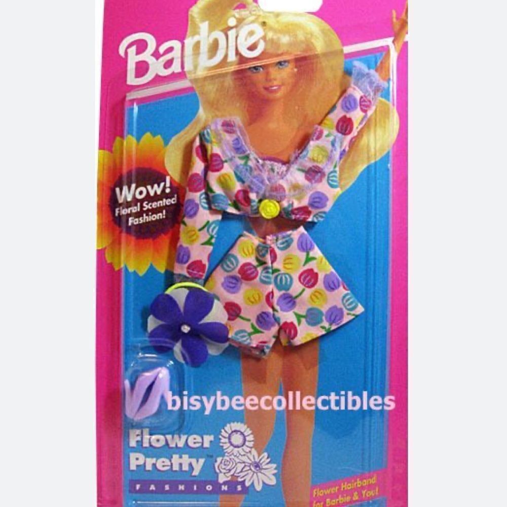 1995 BARBIE FLOWER PRETTY FASHIONS FLOWER PRINT OUTFIT #68580 Brand New